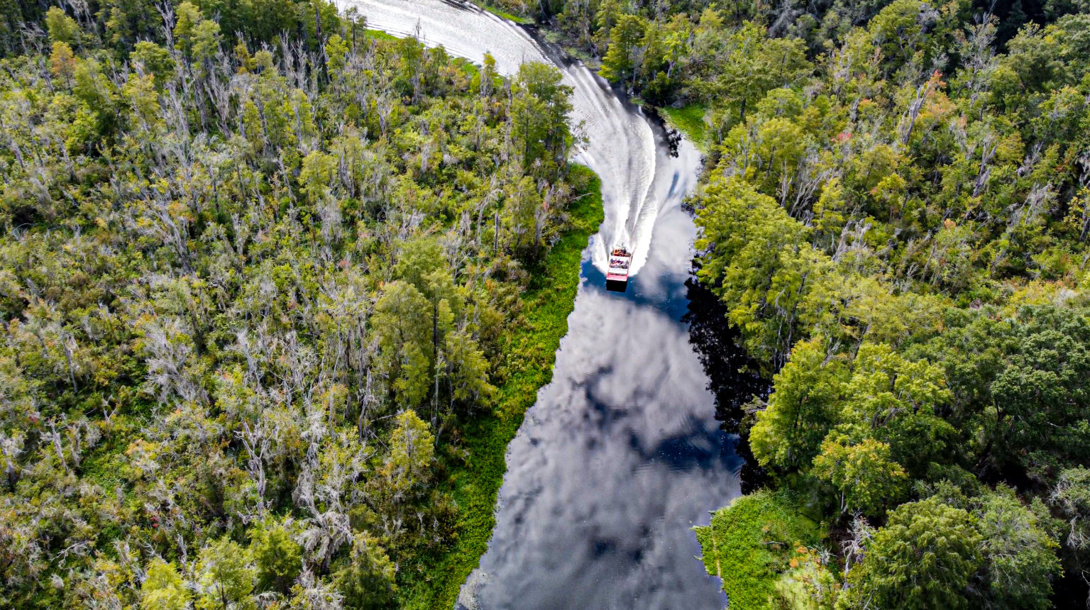 Aerial coming through the Florida Canals